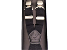 Knightsbridge Extra Long and Strong Wide Clip Braces Black